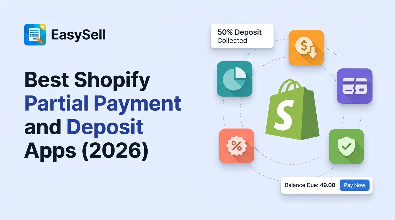 Comparison of best Shopify partial payment and deposit apps for 2026