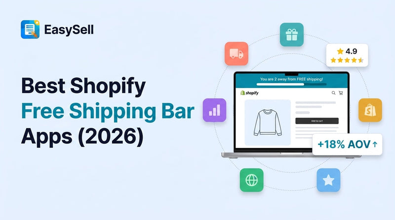 Best Shopify free shipping bar apps compared for 2026 with progress bar examples