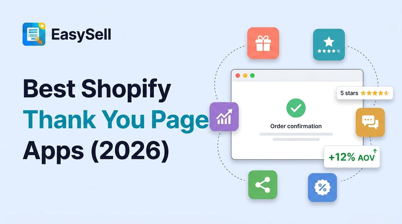 Best Shopify thank you page apps comparison showing post-purchase upsell and survey features for 2026