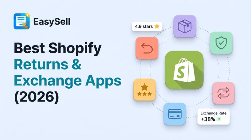 Best Shopify returns and exchange apps compared for 2026 with app icons and star ratings