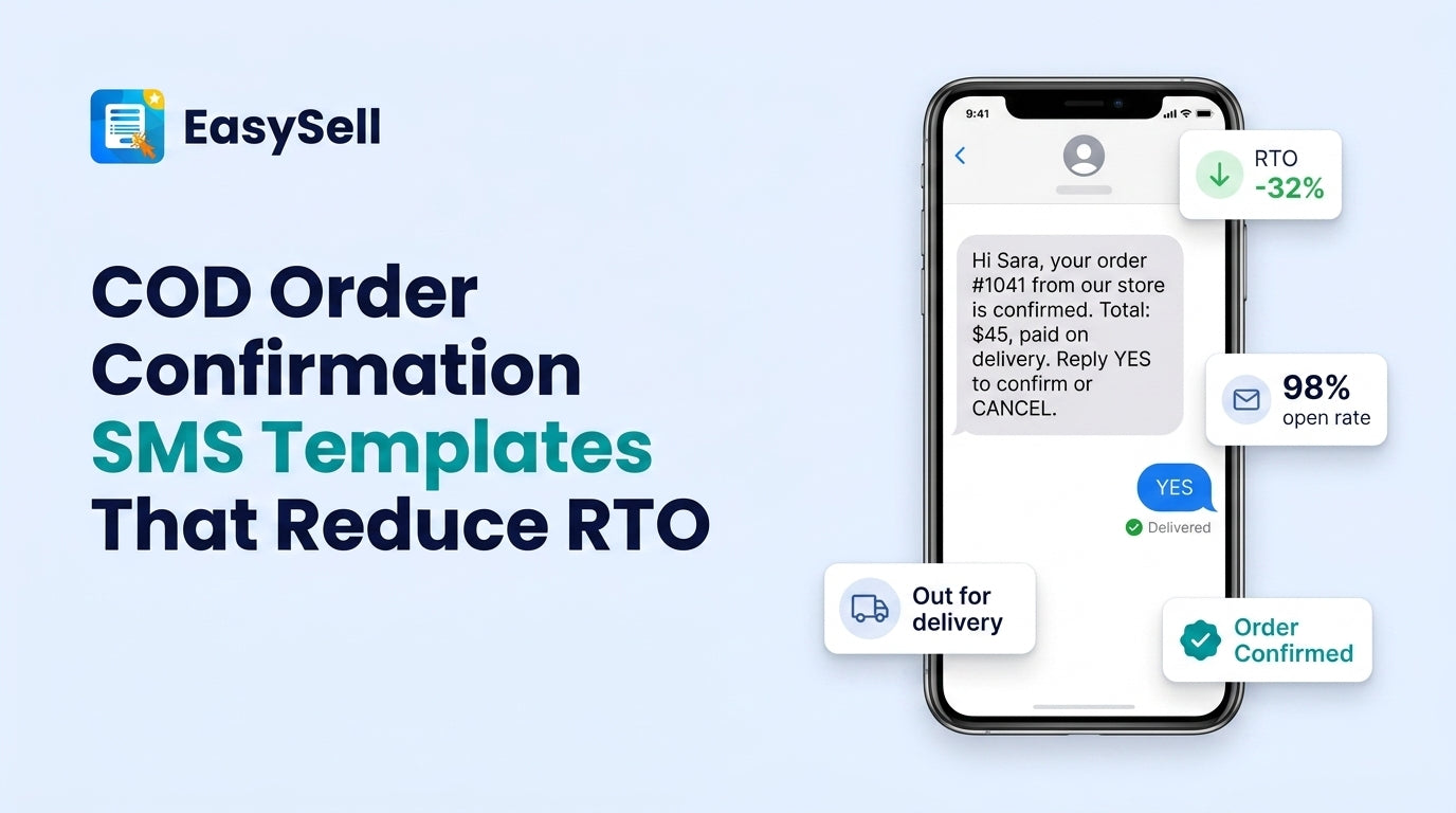 COD Order Confirmation SMS Templates That Reduce RTO – EasySell COD ...