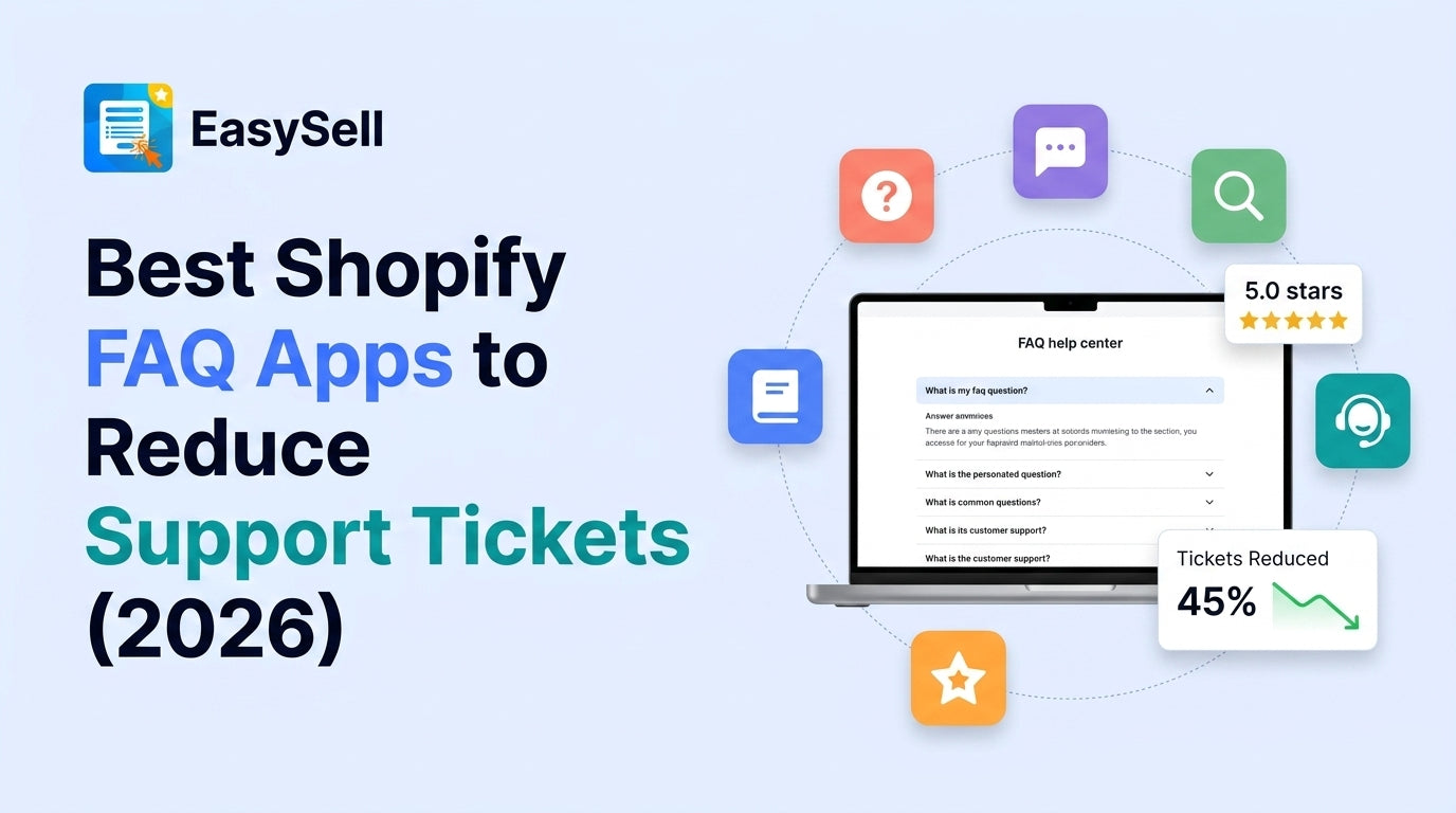 Best Shopify FAQ apps comparison showing help center and product FAQ features for reducing support tickets