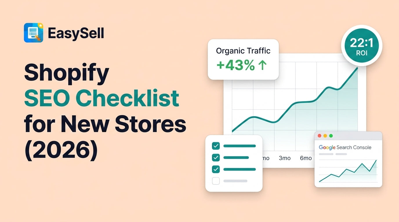 Shopify SEO checklist with prioritized tasks for new store owners in 2026