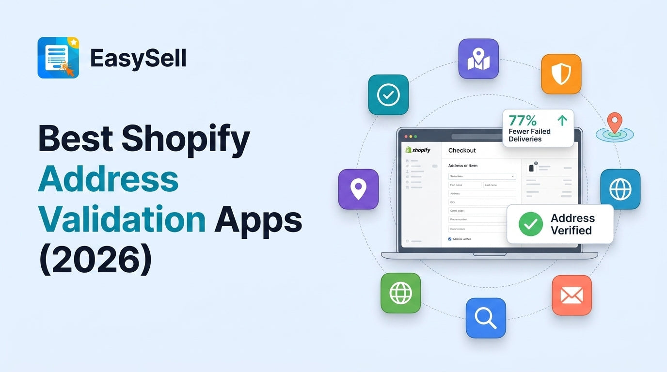 Best Shopify address validation apps compared for 2026 with app icons and delivery success metrics