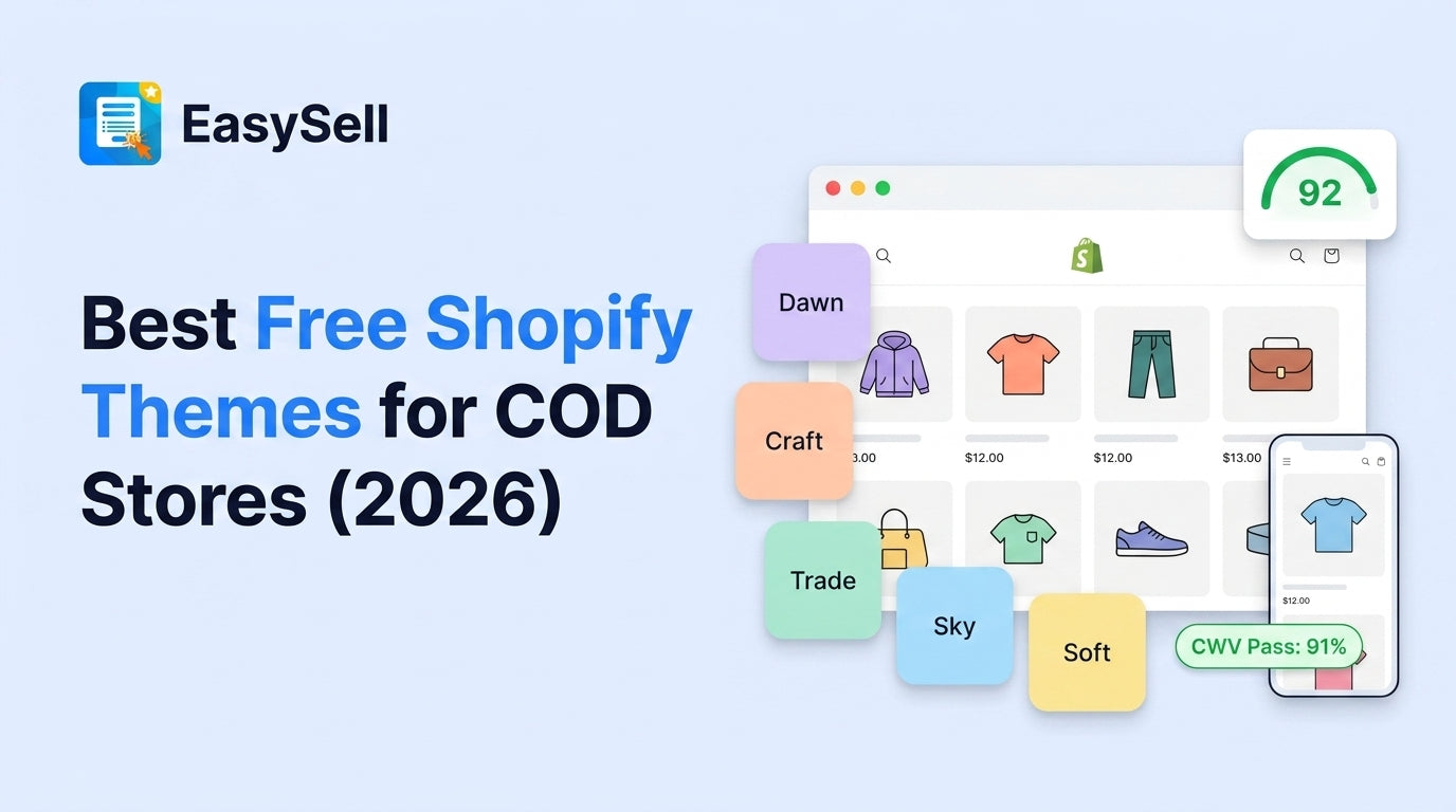 Best free Shopify themes for COD stores compared by speed and mobile performance in 2026