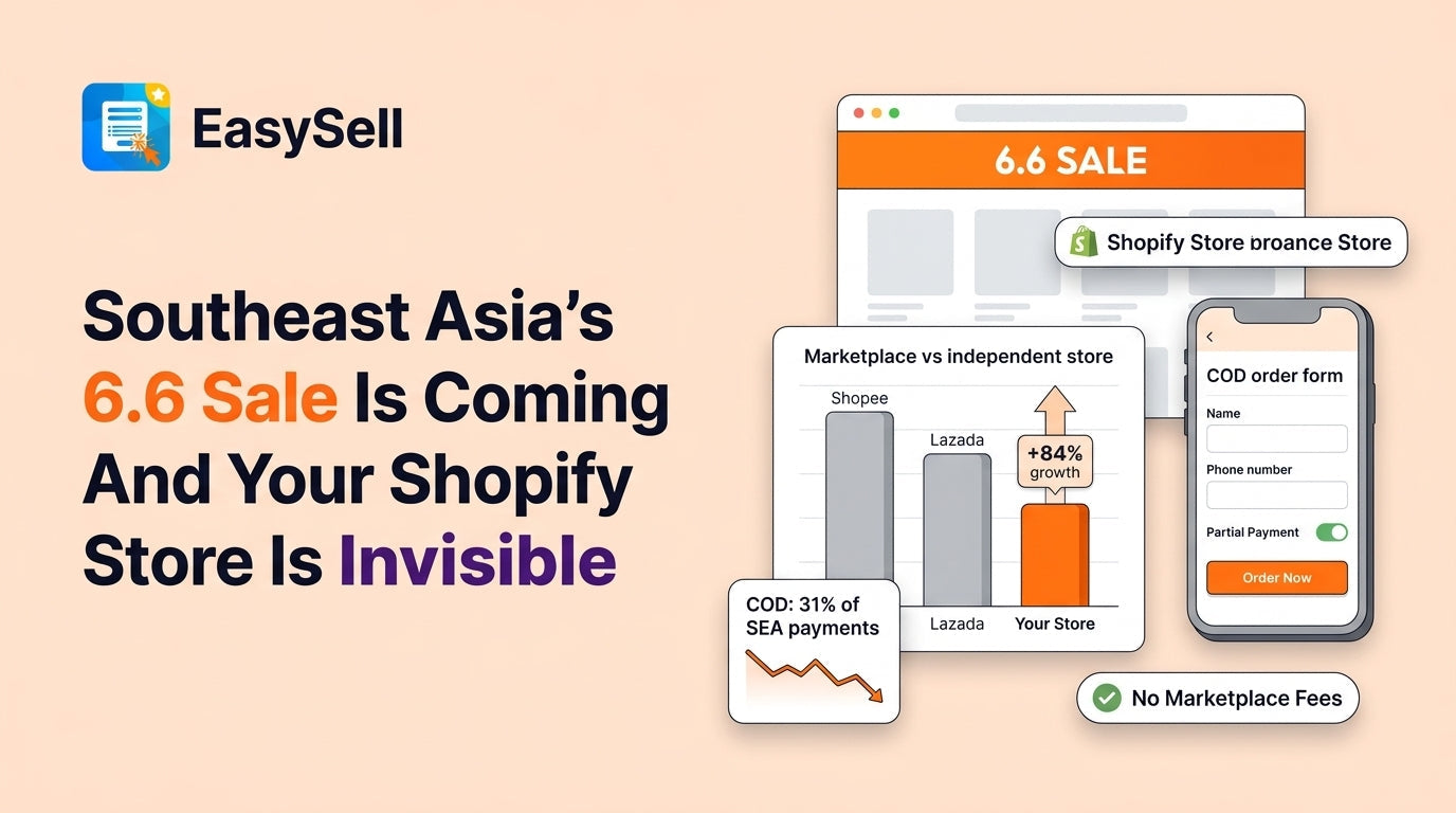 Shopify store owner preparing promotions for Southeast Asia 6.6 mid-year sale event