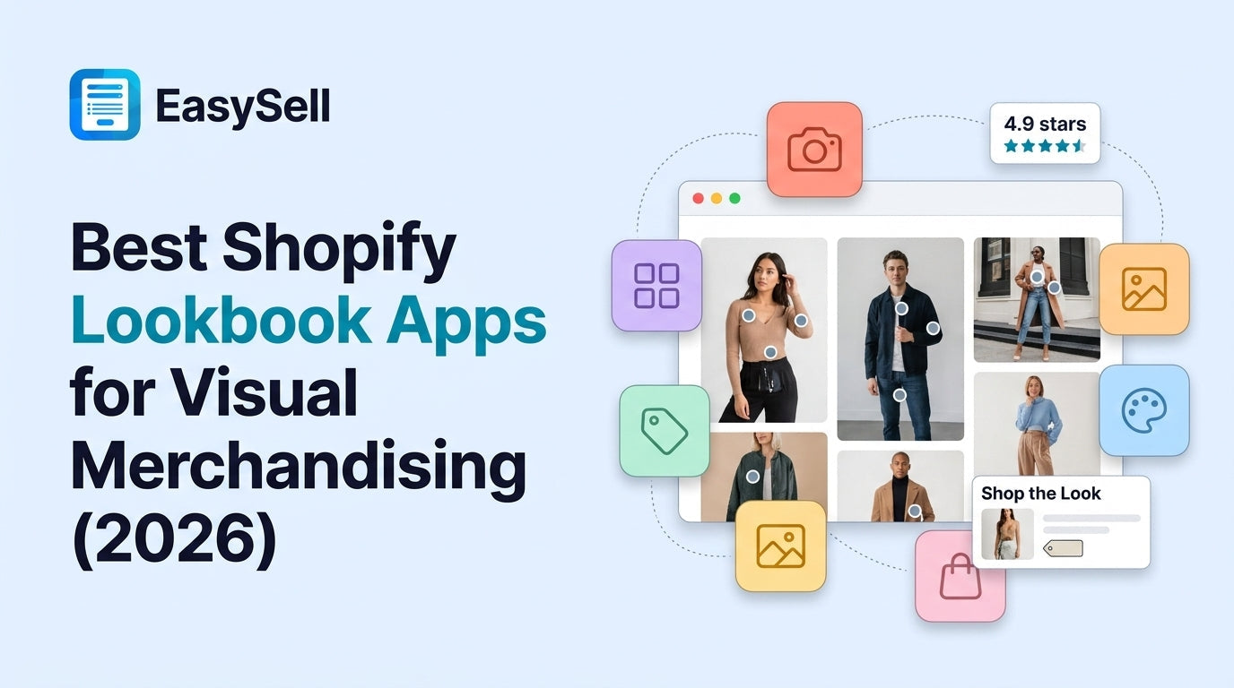 Best Shopify lookbook apps for visual merchandising compared side by side with gallery layouts and hotspot tagging features