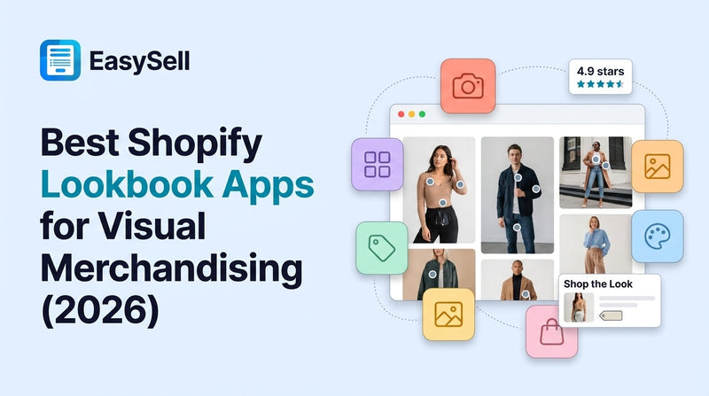 Best Shopify lookbook apps for visual merchandising compared side by side with gallery layouts and hotspot tagging features