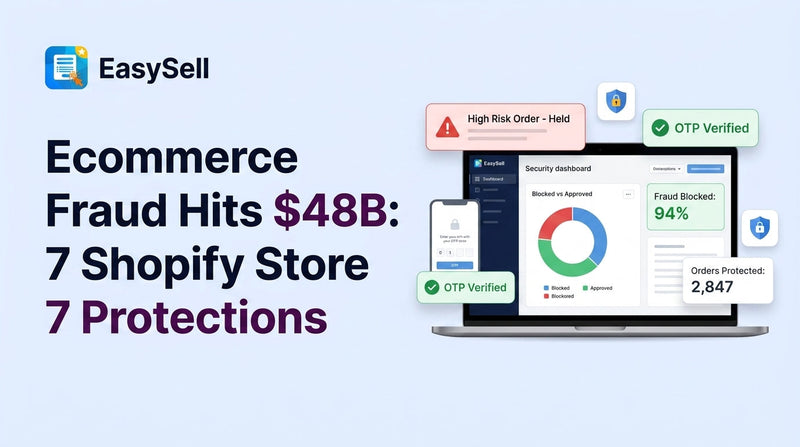 Shopify store fraud protection dashboard showing security layers and verification steps