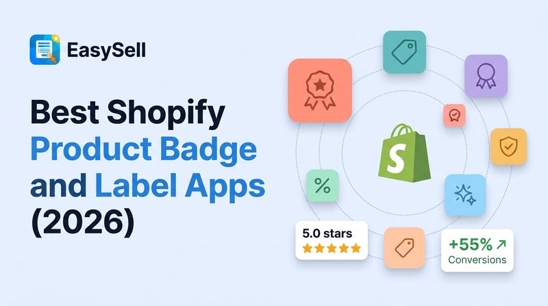 Best Shopify product badge and label apps compared for 2026 with app icons and star ratings