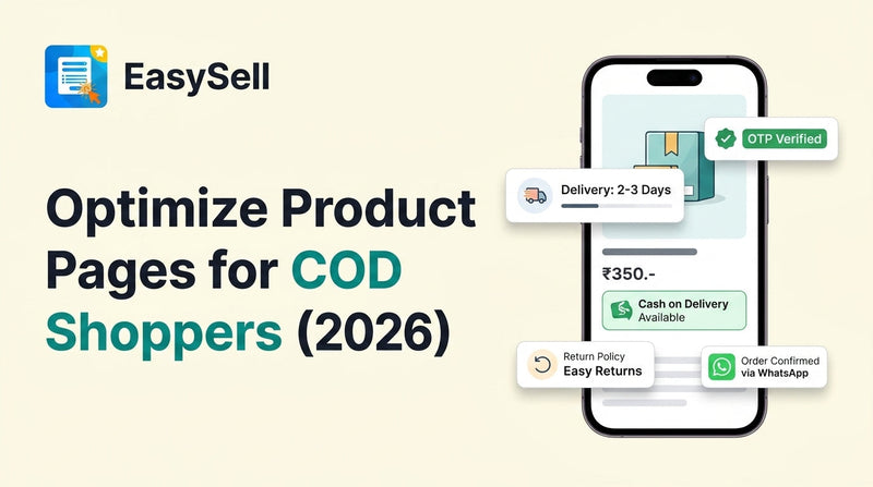 Shopify product page optimized for COD shoppers with trust badges and delivery timeline