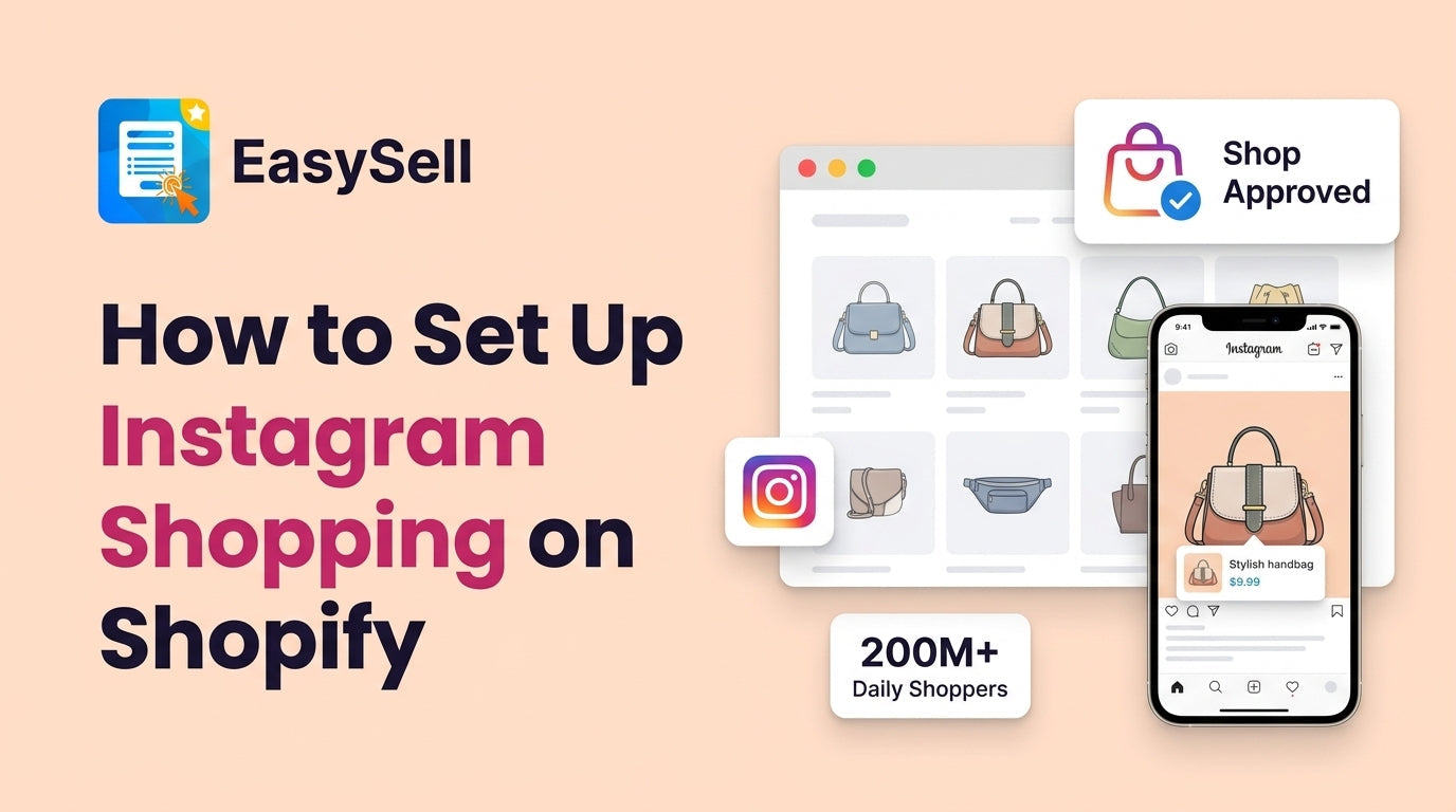 Shopify store connected to Instagram Shopping with product tags on posts and stories