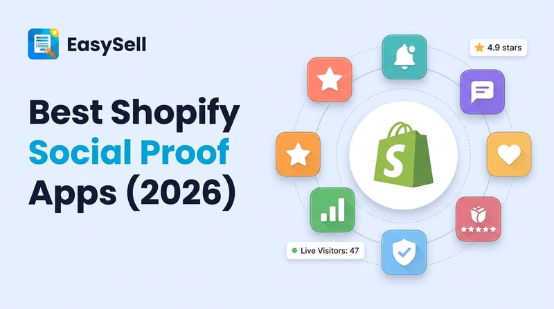 Best Shopify social proof apps comparison showing sales notification popups and trust widgets for 2026