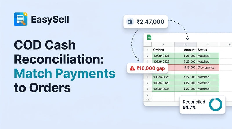 COD cash reconciliation workflow matching courier payments to Shopify orders