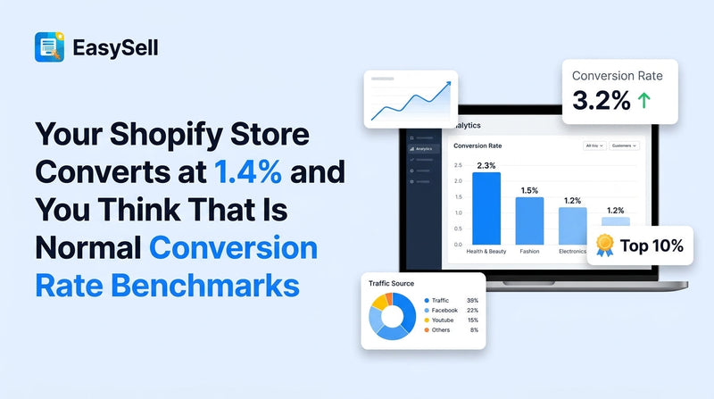 Shopify conversion rate benchmarks by industry comparison chart for 2026