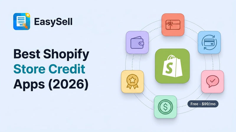 Best Shopify store credit apps comparison showing app icons and store credit wallet interface