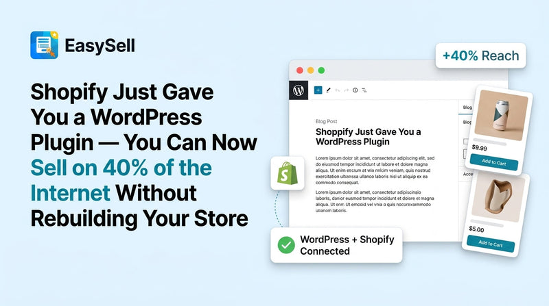 Shopify products embedded on a WordPress website with cart and checkout integration