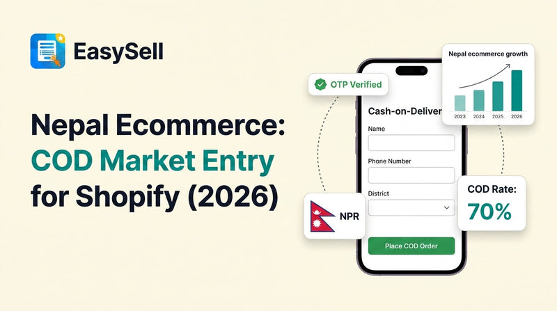 Nepal ecommerce COD market entry guide for Shopify merchants showing payment and logistics landscape