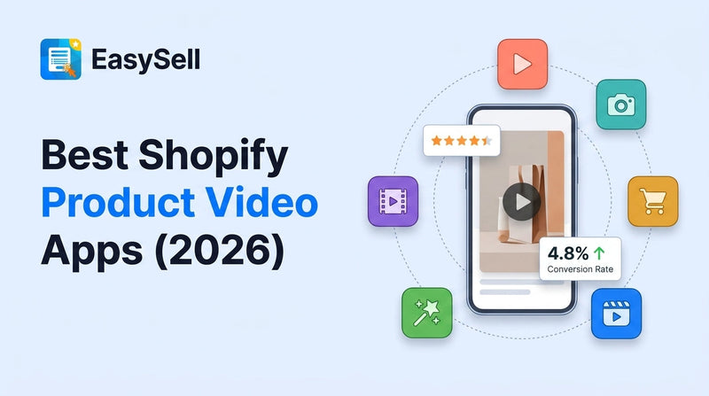 Best Shopify product video apps for 2026 showing shoppable video widgets and gallery layouts