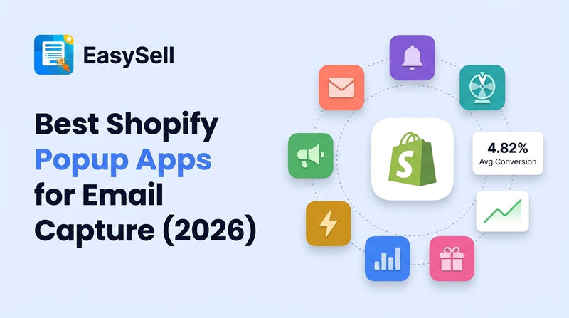 Comparison of top Shopify popup apps for email capture showing app icons and feature highlights
