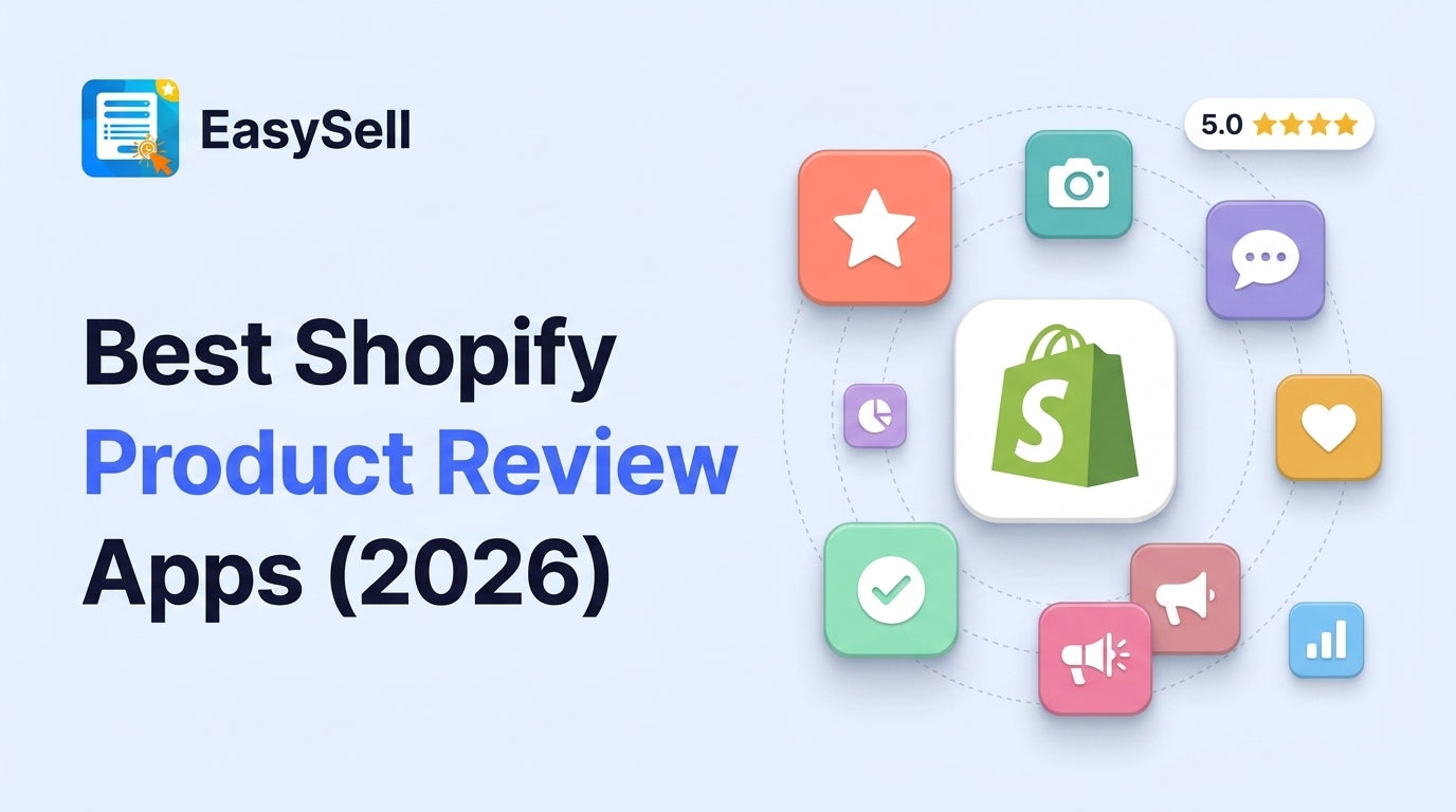 Best Shopify product review apps comparison for 2026 with app icons and star ratings