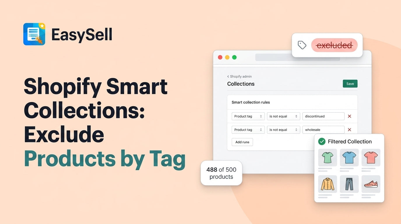 Shopify Smart Collections: Exclude Products by Tag – EasySell COD Form ...