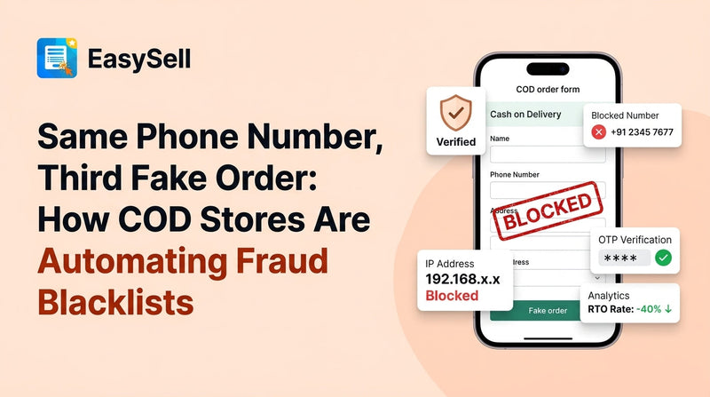 Automated fraud prevention dashboard blocking fake COD orders on a Shopify store