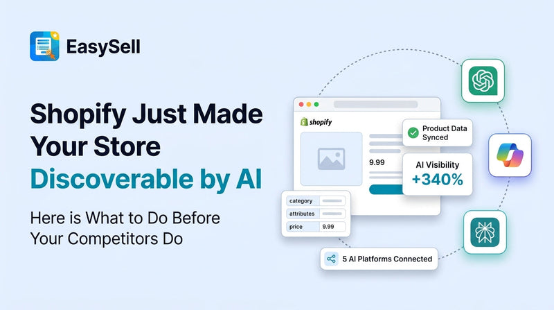 Shopify store product data being syndicated to AI platforms like ChatGPT and Perplexity for product discovery