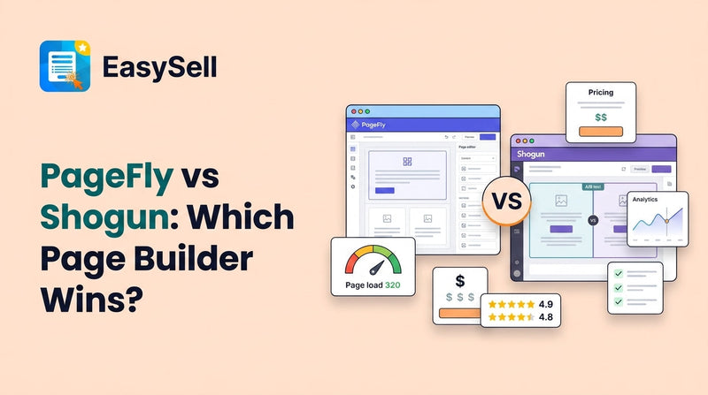PageFly vs Shogun Shopify page builder comparison showing feature and pricing differences