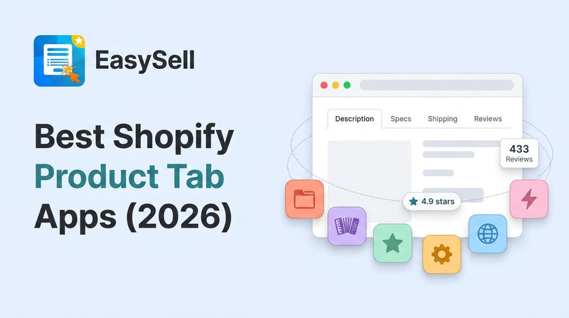 Best Shopify product tab apps compared for 2026 with ratings and features