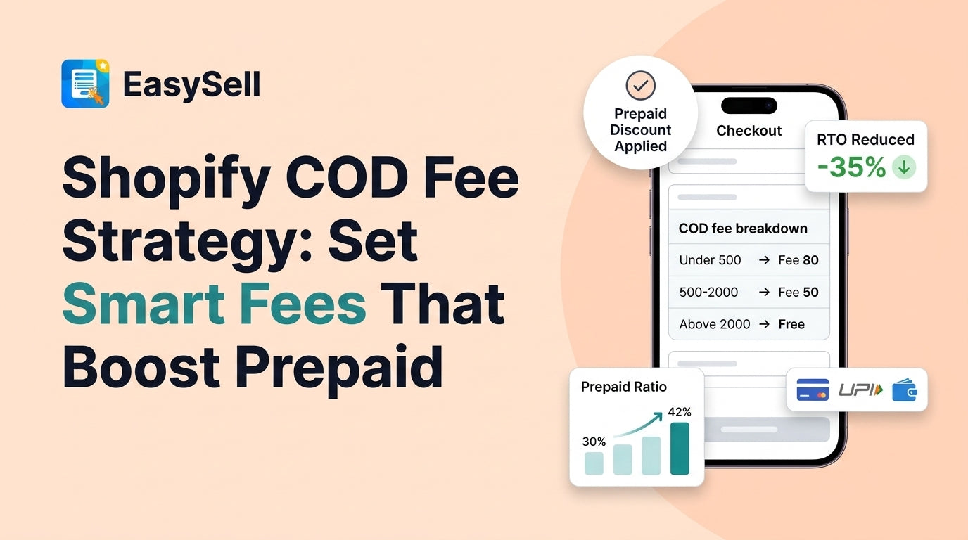 Shopify COD fee strategy showing tiered pricing to increase prepaid orders