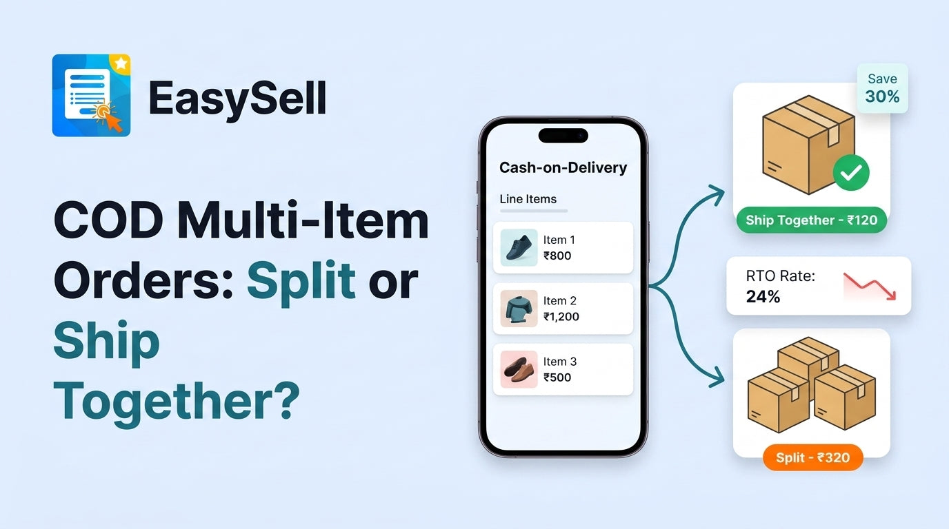 Split shipment vs consolidated shipment decision framework for COD multi-item orders