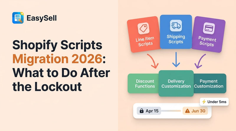Shopify Scripts to Functions migration guide showing the three script types and their replacements